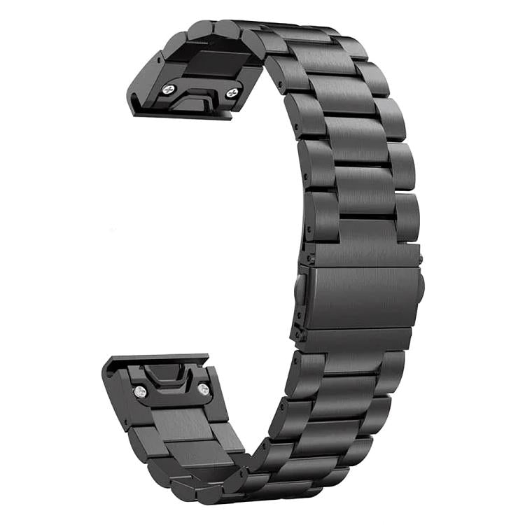 Cinturino per orologio in lega di titanio con fibbia piatta integrata a tre perline e sgancio rapido., For Garmin 22mm, For Garmin 26mm, For Garmin 20mm