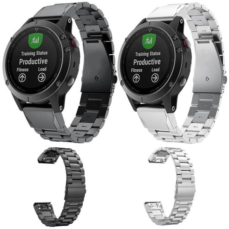 Cinturino per orologio in lega di titanio con fibbia piatta integrata a tre perline e sgancio rapido., For Garmin 22mm, For Garmin 26mm, For Garmin 20mm