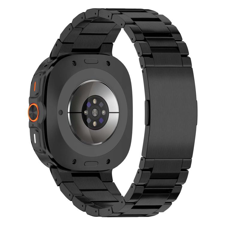 Cinturino per orologio in lega di titanio con fibbia HW a tre perline integrata., For Samsung Galaxy Watch8 / Watch8 Classic