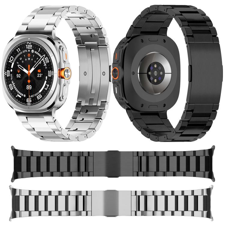 Cinturino per orologio in lega di titanio con fibbia HW a tre perline integrata., For Samsung Galaxy Watch8 / Watch8 Classic