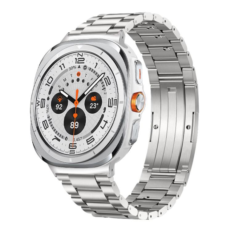 Cinturino per orologio in lega di titanio con fibbia HW a tre perline, staccabile., For Samsung Galaxy Watch Ultra 47mm / Ultra 2025, For Samsung Galaxy Watch8 / Watch8 Classic
