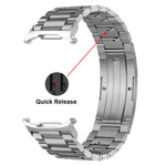 Cinturino per orologio in lega di titanio con fibbia HW a tre perline, staccabile., For Samsung Galaxy Watch Ultra 47mm / Ultra 2025, For Samsung Galaxy Watch8 / Watch8 Classic