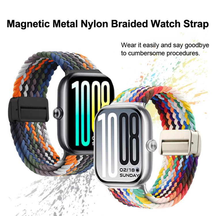 Cinturino per orologio con fibbia magnetica e passante in nylon intrecciato., For vivo Watch GT 2 / iQOO Watch GT 2, For vivo Watch GT / iQOO Watch GT
