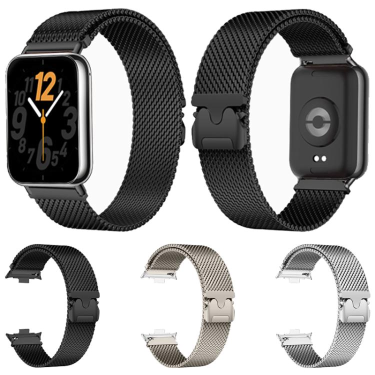 Cinturino per orologio in acciaio inox a maglia milanese con paracadute magnetico., For vivo Watch GT 2 / iQOO Watch GT 2, For vivo Watch GT / iQOO Watch GT