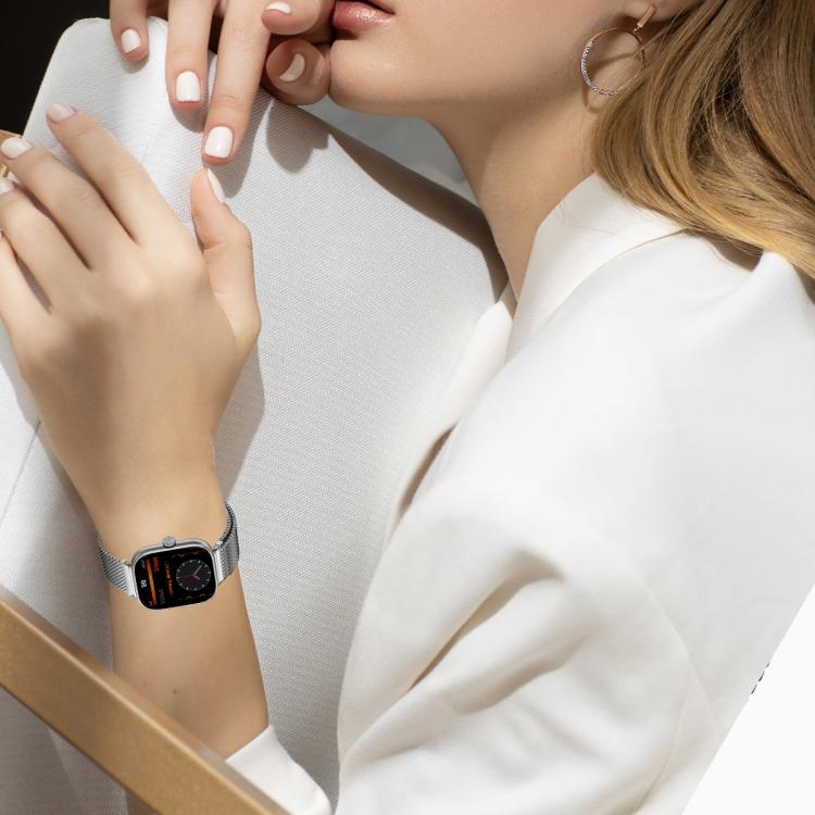 Cinturino per orologio in acciaio inox a maglia milanese con paracadute magnetico., For vivo Watch GT 2 / iQOO Watch GT 2, For vivo Watch GT / iQOO Watch GT
