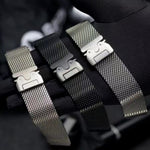 Cinturino per orologio in acciaio inox a maglia milanese con paracadute magnetico., For vivo Watch GT 2 / iQOO Watch GT 2, For vivo Watch GT / iQOO Watch GT