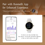 Smartwatch GTR4 da 1,27 pollici con schermo TFT per donna, certificazione IP68, supporto per il monitoraggio della frequenza cardiaca.