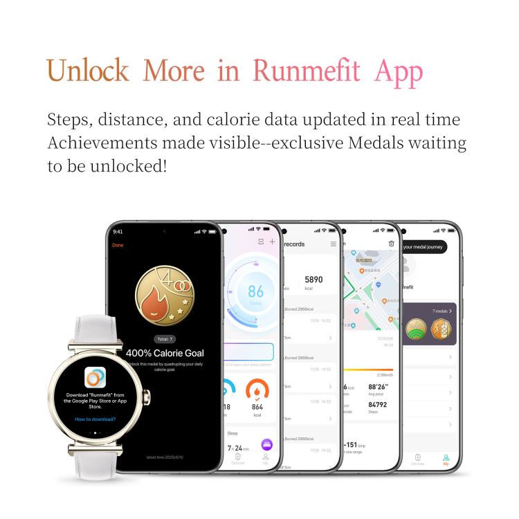 Smartwatch GTR4 da 1,27 pollici con schermo TFT per donna, certificazione IP68, supporto per il monitoraggio della frequenza cardiaca.