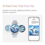 Smartwatch GTR4 da 1,27 pollici con schermo TFT per donna, certificazione IP68, supporto per il monitoraggio della frequenza cardiaca.