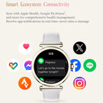 Smartwatch GTR4 da 1,27 pollici con schermo TFT per donna, certificazione IP68, supporto per il monitoraggio della frequenza cardiaca.