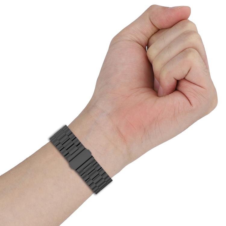 Cinturino per orologio in acciaio inossidabile con fibbia piatta a tre perline, For vivo Watch GT 2 / iQOO Watch GT 2