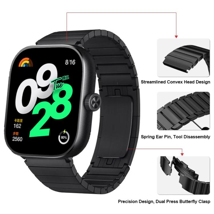 Cinturino per orologio in acciaio inossidabile con fibbia a farfalla a doppia pressione One Beads., For vivo Watch GT 2 / iQOO Watch GT 2, For vivo Watch GT / iQOO Watch GT