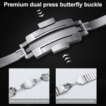 Cinturino per orologio in lega di titanio con fibbia a farfalla a doppia pressione One Beads., For vivo Watch GT 2 / iQOO Watch GT 2, For vivo Watch GT / iQOO Watch GT