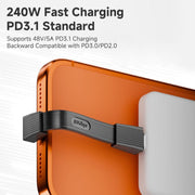 Cavo dati completo da 67 mm, 240 W, 8K, 80 Gbps, da Type-C a Type-C per Thunderbolt 4, Type-C to Type-C 80Gbps