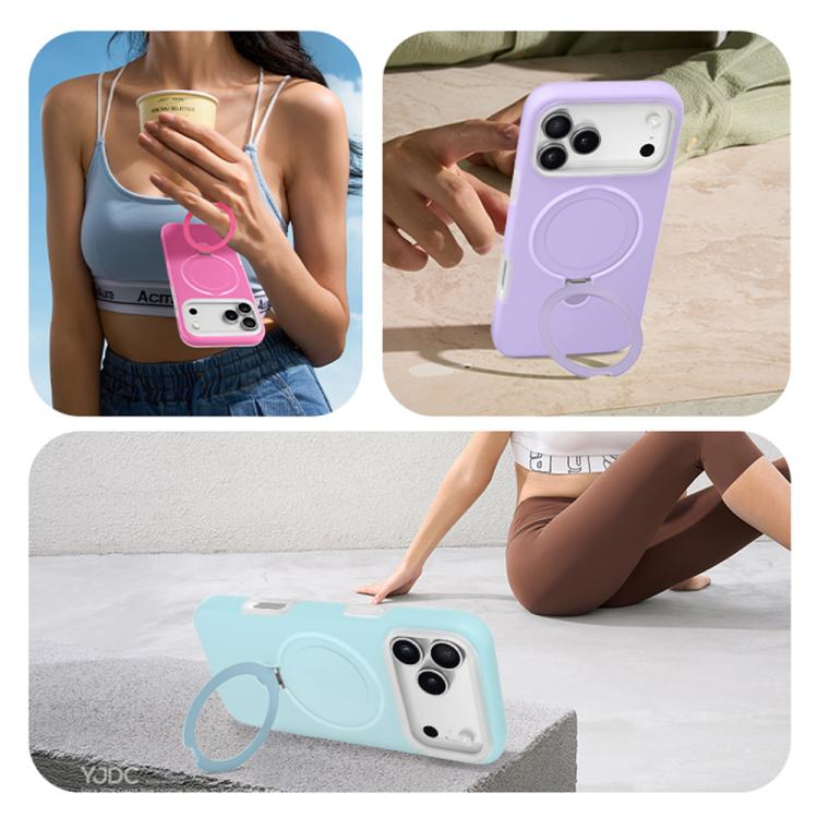 Custodia per telefono in silicone liquido Jelly MagSafe con supporto MagSafe., For iPhone 16 Pro Max, For iPhone 16 Pro