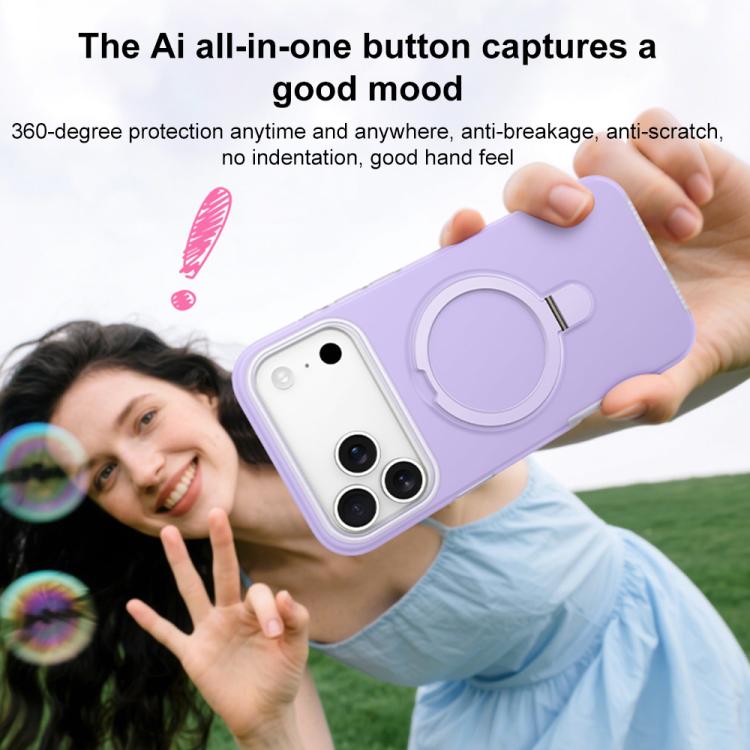 Custodia per telefono in silicone liquido Jelly MagSafe con supporto MagSafe., For iPhone 16, For iPhone 15 Pro Max