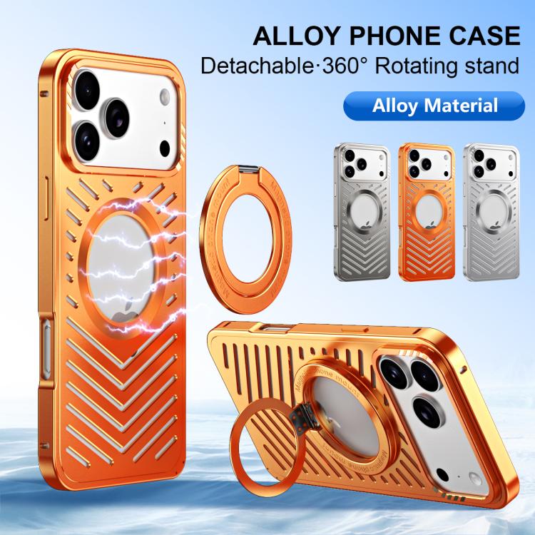 Custodia per telefono in metallo con supporto magnetico MagSafe per un raffreddamento ottimale., For iPhone 17 Pro Max, For iPhone 17 Pro, For iPhone 17