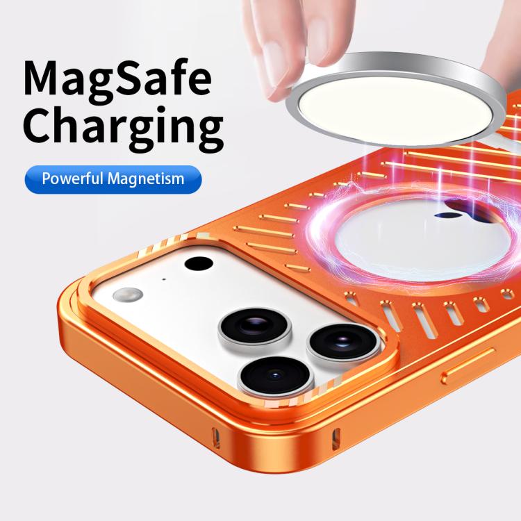 Custodia per telefono in metallo con supporto magnetico MagSafe per un raffreddamento ottimale., For iPhone 17 Pro Max, For iPhone 17 Pro, For iPhone 17