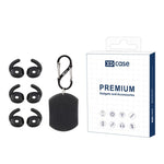 XDcase - 3 paia di tappi auricolari sportivi antiscivolo in silicone con custodia e moschettone, For AirPods 4