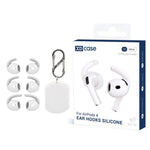 XDcase - 3 paia di tappi auricolari sportivi antiscivolo in silicone con custodia e moschettone, For AirPods 4