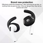 XDcase - 3 paia di tappi auricolari sportivi antiscivolo in silicone con custodia e moschettone, For AirPods 4