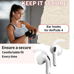 XDcase - 3 paia di tappi auricolari sportivi antiscivolo in silicone con custodia e moschettone, For AirPods 4