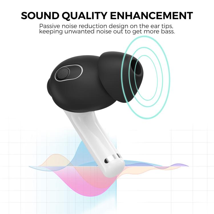 XDcase - 3 paia di tappi auricolari in silicone con custodia e moschettone, For AirPods 4