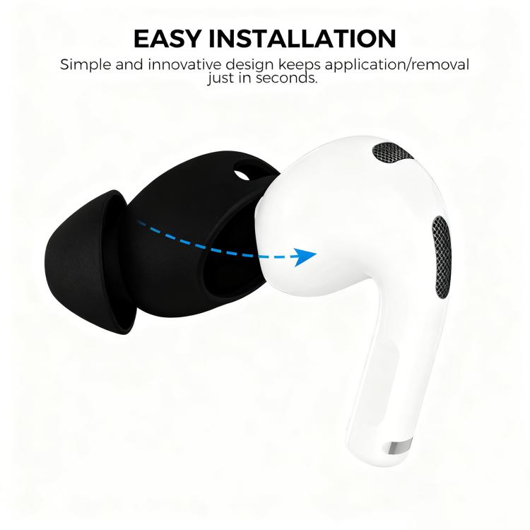 XDcase - 3 paia di tappi auricolari in silicone con custodia e moschettone, For AirPods 4