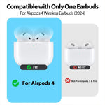XDcase - 3 paia di tappi auricolari in silicone con custodia e moschettone, For AirPods 4
