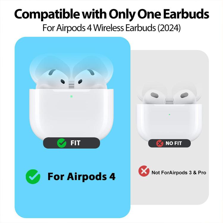 XDcase - 3 paia di tappi auricolari in silicone con custodia e moschettone, For AirPods 4