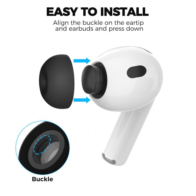 XDcase 4 paia di inserti auricolari di ricambio in silicone con kit per la conservazione e la pulizia, For AirPods Pro 3