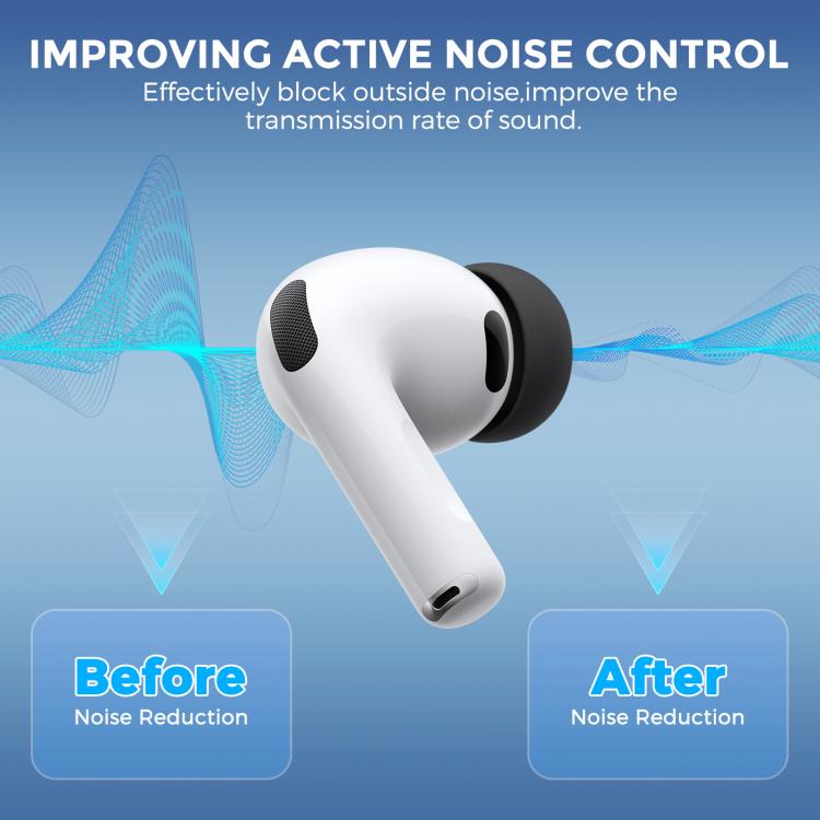 XDcase 4 paia di inserti auricolari di ricambio in silicone con kit per la conservazione e la pulizia, For AirPods Pro 3