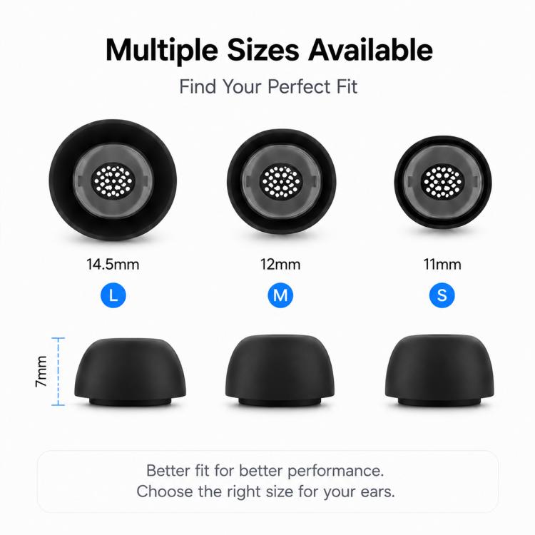 XDcase - 3 paia di inserti auricolari in silicone con kit di conservazione e pulizia, For Galaxy Buds3 Pro / 4 Pro