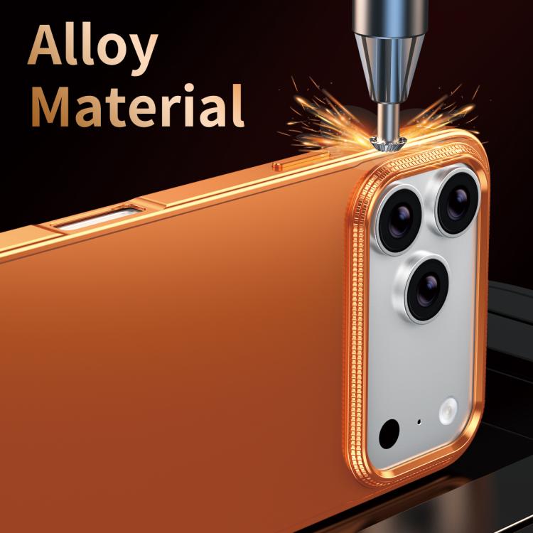Custodia per telefono con cornice in metallo e pannello posteriore micro-satinato., For iPhone 14 Pro, For iPhone 14 Pro Max