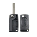 Custodia per telecomando con guscio chiave pieghevole a 3 pulsanti per Peugeot / Citroen, For Peugeot