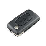 Custodia per telecomando con guscio chiave pieghevole a 3 pulsanti per Peugeot / Citroen, For Peugeot