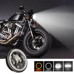 EagleVision DC9-30V 35W 6000K 4000LM Faro rotondo per moto 6LED da 5,75 pollici con Angel Eye per Harley-Davidson, 6LEDs