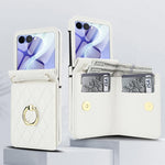 Custodia per telefono con anello a trama romboidale integrato e tecnologia RFID, con cordino lungo., For Galaxy Z Flip8 5G, For Samsung Galaxy Z Flip7 5G, For Samsung Galaxy Z Flip6 5G