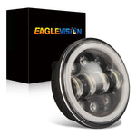 EagleVision DC9-30V 35W 6000K 4000LM Faro rotondo per moto 6LED da 5,75 pollici con Angel Eye per Harley-Davidson, 6LEDs