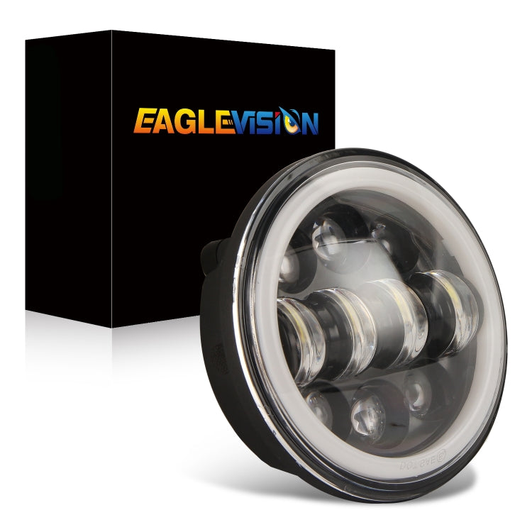 EagleVision DC9-30V 35W 6000K 4000LM Faro rotondo per moto 6LED da 5,75 pollici con Angel Eye per Harley-Davidson, 6LEDs