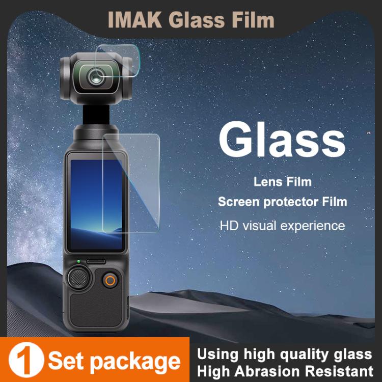 Pellicola in vetro temperato imak con pellicola per obiettivo fotografico, For DJI Osmo Pocket 4, For DJI Osmo Action 6