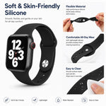 Confezione da 5 cinturini per orologio sportivo in silicone tinta unita xDfin, For Apple Watch 42 / 44 / 45 / 46 / 49mm, For Apple Watch 38 / 40 / 41 / S11 42mm