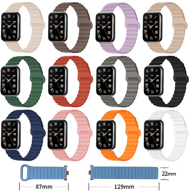 Cinturino per orologio in silicone a tinta unita con fibbia magnetica reversibile., For Xiaomi Band 10 Pro / Redmi Watch 6 / 5