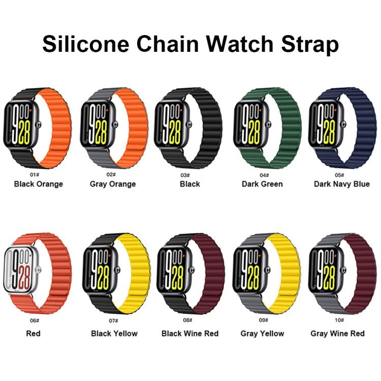 Cinturino per orologio in morbido silicone con chiusura magnetica., For Xiaomi Band 10 Pro / Redmi Watch 6 / 5