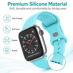 Confezione da 5 cinturini per orologio in silicone con fibbia a farfalla xDfind, For Apple Watch 42 / 44 / 45 / 46 / 49mm, For Apple Watch 38 / 40 / 41 / S11 42mm