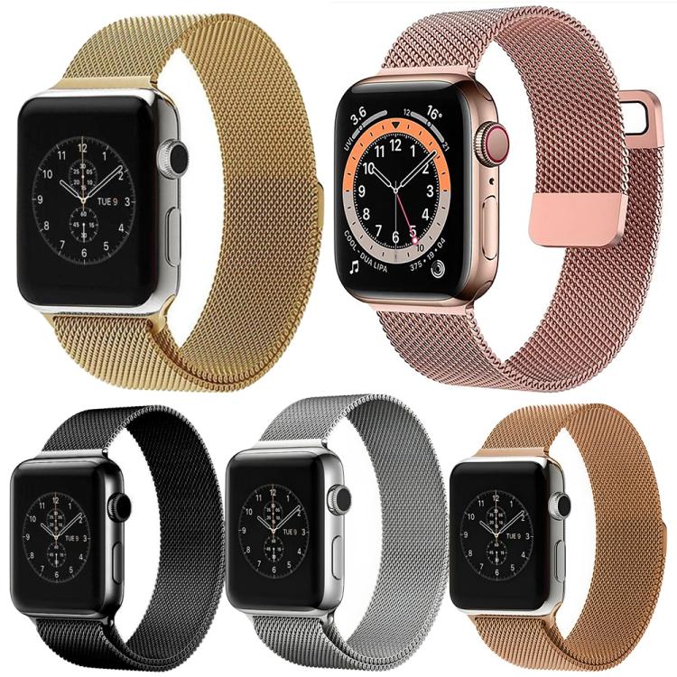 Confezione da 5 cinturini per orologio xDfind Milanese Loop con chiusura magnetica in metallo, For Apple Watch 42 / 44 / 45 / 46 / 49mm, For Apple Watch 38 / 40 / 41 / S11 42mm