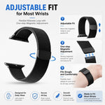 Confezione da 5 cinturini per orologio xDfind Milanese Loop con chiusura magnetica in metallo, For Apple Watch 42 / 44 / 45 / 46 / 49mm, For Apple Watch 38 / 40 / 41 / S11 42mm