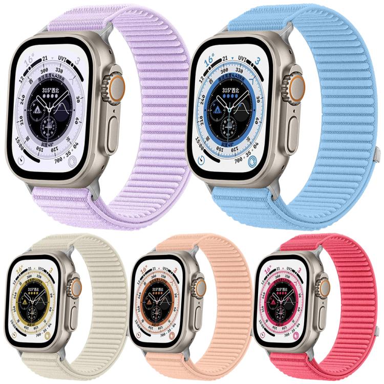 Confezione da 5 cinturini per orologio xDfind in nylon intrecciato con chiusura a strappo, For Apple Watch 42 / 44 / 45 / 46 / 49mm, For Apple Watch 38 / 40 / 41 / S11 42mm