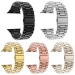 Confezione da 5 cinturini per orologio xDfind con fibbia pieghevole a tre perline in acciaio inossidabile, For Apple Watch 42 / 44 / 45 / 46 / 49mm, For Apple Watch 38 / 40 / 41 / S11 42mm