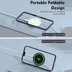 Caricabatterie wireless magnetico multifunzione da 15 W con supporto pieghevole